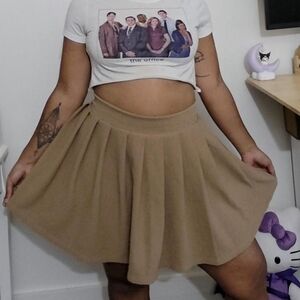 Tan Skater Skirt
